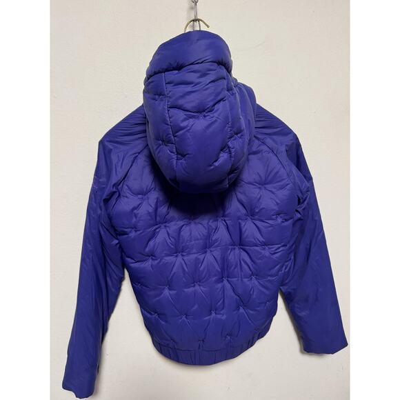 The North Face Jacket Girls Large 14/16 Purple Hooded Quilted Puffer Zip Pockets - Picture 2 of 13